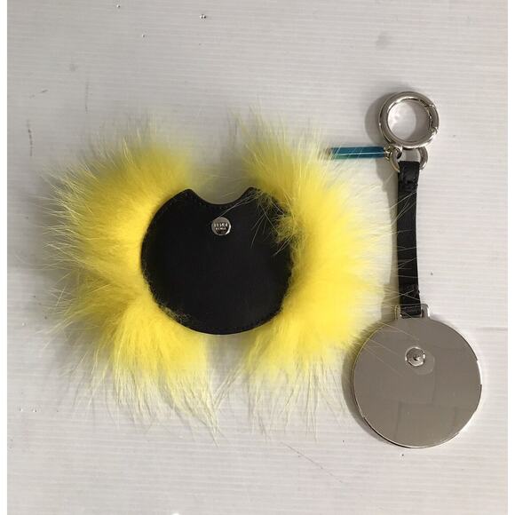 New FENDI Monster Black & Yellow Mirror Keychain - Picture 3 of 7